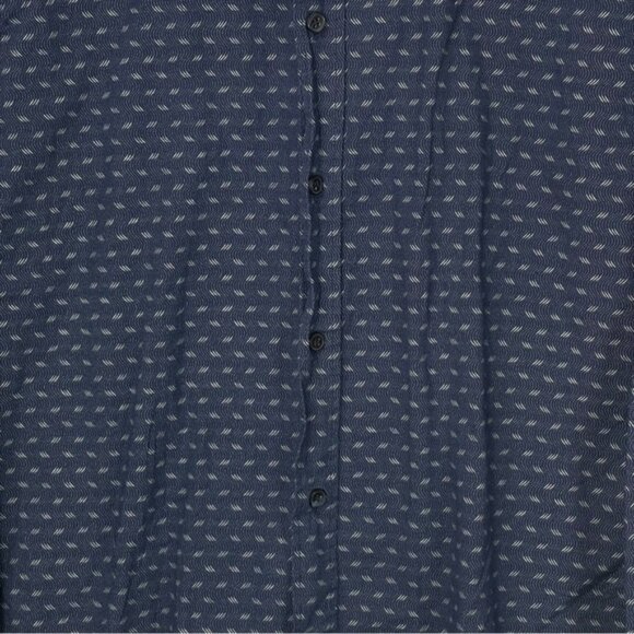 Hugo Boss Mens Cotton Button Down Shirt Size XXL Blue Long Sleeve Collar Pocket - Picture 4 of 13